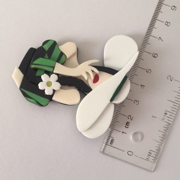 ๐50% OFF/3+...Young Lady in Summer Outfit Brooch (Green/White) - Picture 12 of 13
